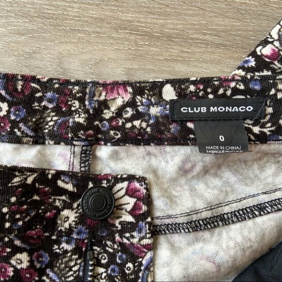 Club Monaco Floral Corduroy Skinny Jeans - Picture 10 of 11